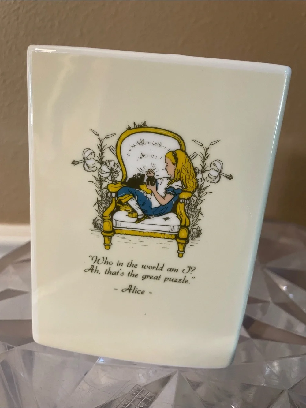 Biblio Bloom Vintage Alice Adventures In Wonderland Book Shaped Vase